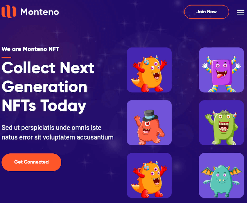 Monteno - NFT Portfolio HTML Template