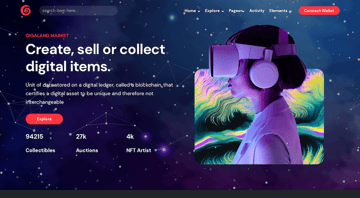 Gigaland - NFT Marketplace Template