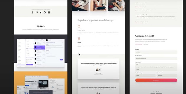 portfolio website design assignment